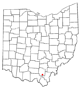 Location of Oak Hill, Ohio